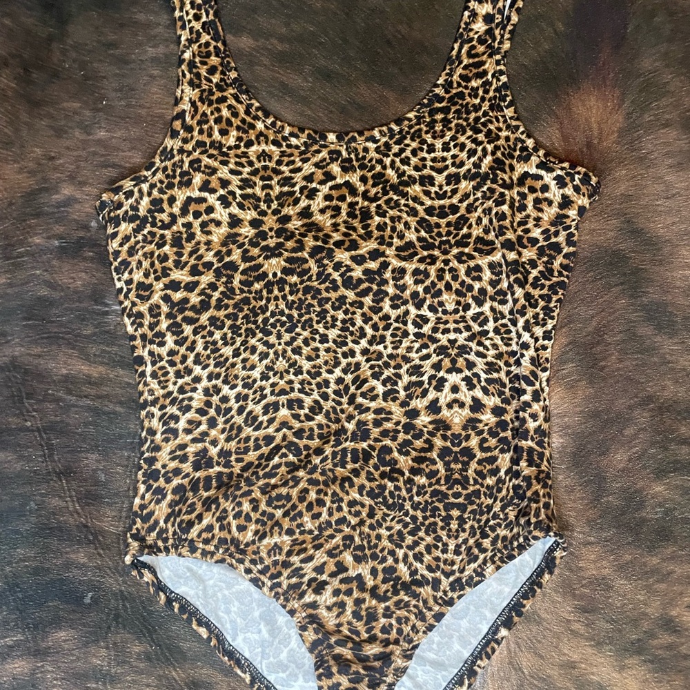 Leopard Print Bodysuit- Size Medium
